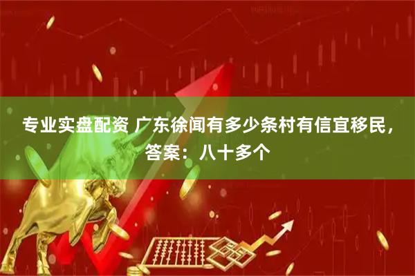 专业实盘配资 广东徐闻有多少条村有信宜移民，答案：八十多个
